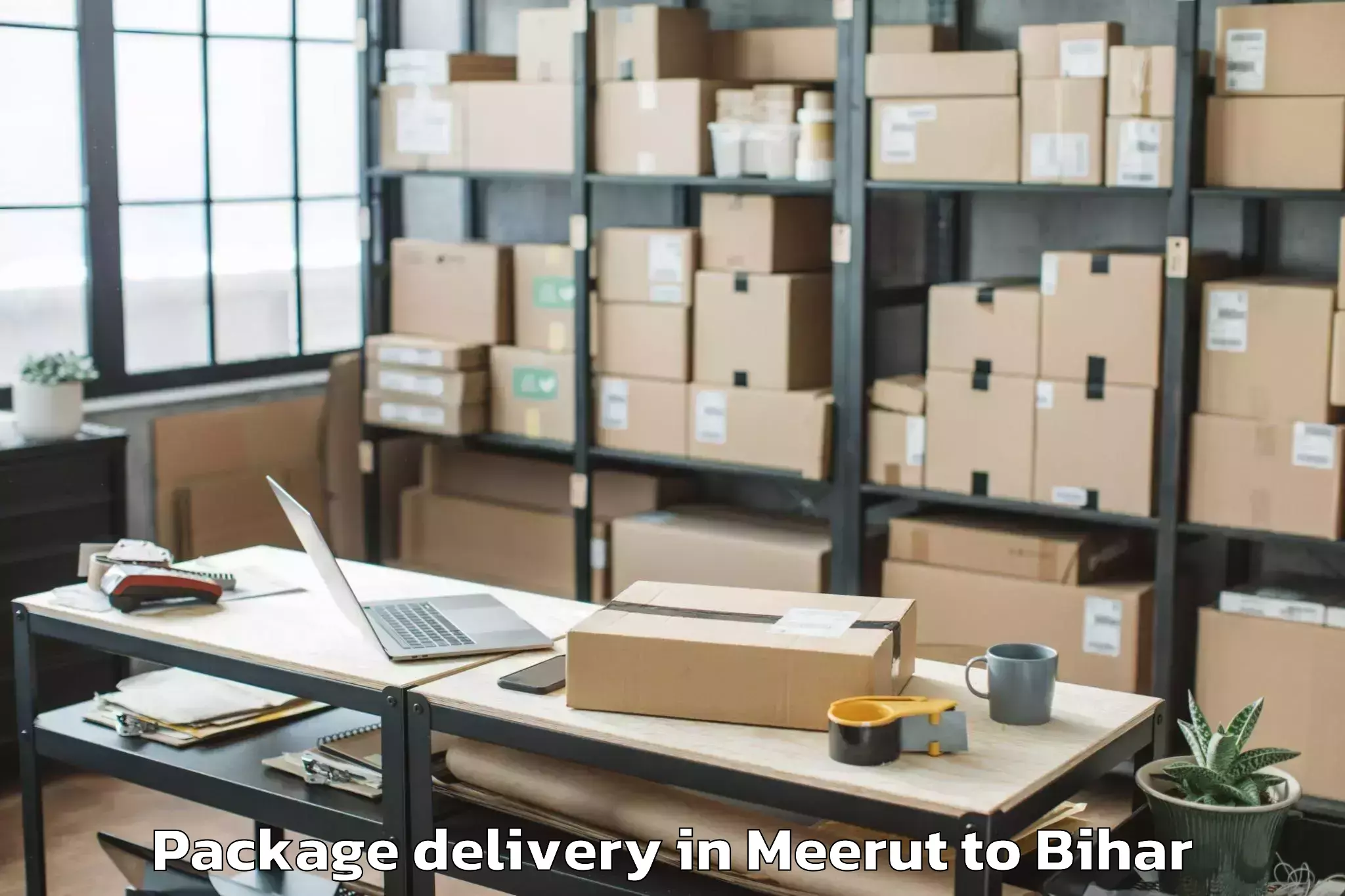 Trusted Meerut to Lauriya Package Delivery